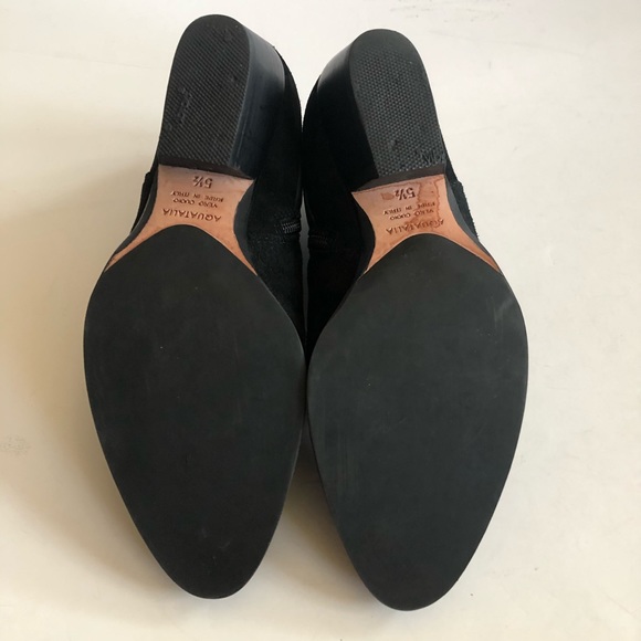 Aquatalia Farin Black Suede Weatherproof Bootie Size 5.5 - Picture 10 of 14